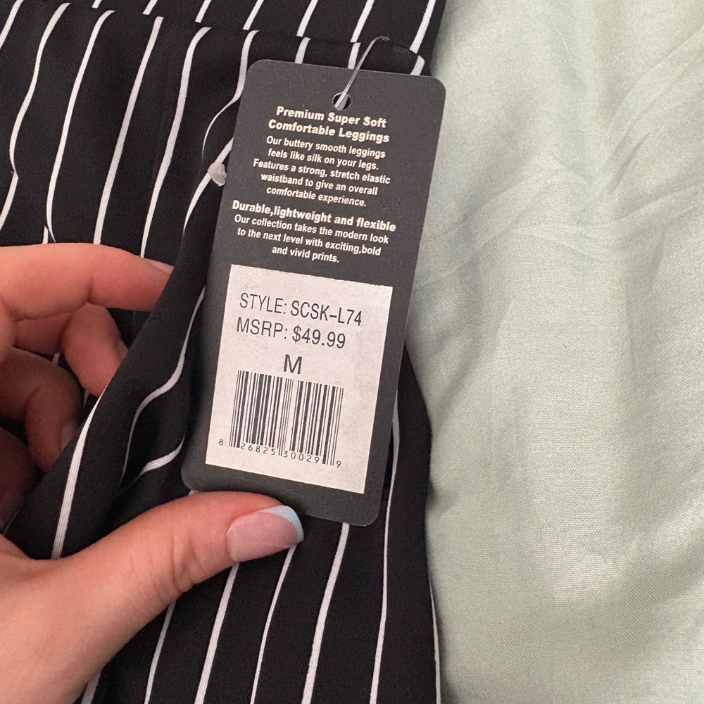 Black and White Striped skirt